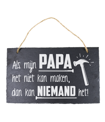 Leisteen Als mijn papa het niet kan maken