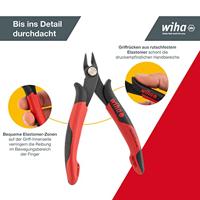 Wiha Zijkniptang Electronic brede, spitse kop zonder facet | 130mm/5 1/2" - 26818 - 26818a - thumbnail
