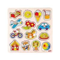 Goki houten noppenpuzzel - thumbnail