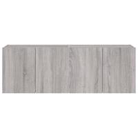 Tv-wandmeubels met LED 2 st 60x35x41 cm grijs sonoma eiken - thumbnail