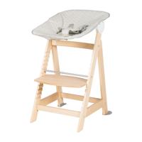 Seggiolone convertibile 2 in 1 - ROBA - BORN UP - Include poltrona reclinabile 'trapuntata grigiastra' - Legno naturale - thumbnail