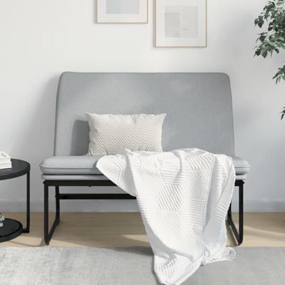 Bankje 100x75x76 cm stof lichtgrijs