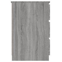 Bureau 140x50x77 cm bewerkt hout grijs sonoma eikenkleurig - thumbnail