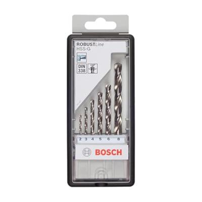 Bosch Accessoires 6-delige Robust Line metaalborenset HSS-G, 135° 2; 3; 4; 5; 6; 8 mm, 135° 6st - 2607010529