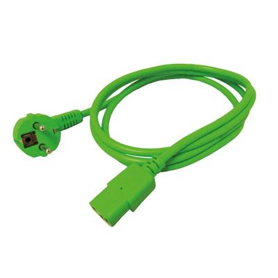 ROLINE stroomkabel, recht IEC-Female, groen, 1,8 m