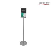Deflecto 692056-A4S Folderhouder, Vloerstatief Zilver DIN A4 1 stuk(s) Aantal vakken: 2 (l x b x h) 330 x 330 x 1422 mm - thumbnail