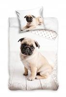 DREAMEE Dekbedovertrek Mops 140 x 200 cm - thumbnail