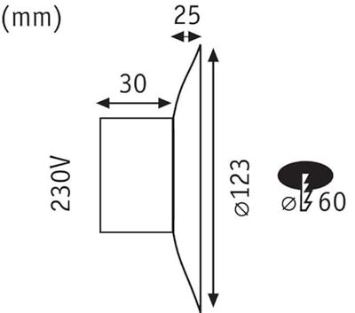 Paulmann 92926 Dekorativ LED-wandinbouwlamp LED LED vast ingebouwd 2.5 W Wit (mat)