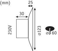 Paulmann 92926 Dekorativ LED-wandinbouwlamp LED LED vast ingebouwd 2.5 W Wit (mat) - thumbnail