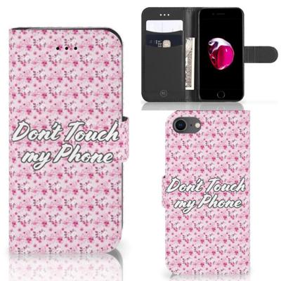 iPhone 7 | 8 | SE (2020) | SE (2022) Portemonnee Hoesje Flowers Pink DTMP