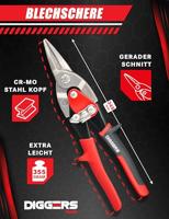 Diggers Metal Plier Set | Metaaltangset | Recht - DIG019 - thumbnail