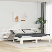 Bedframe met lade Wit Hout - thumbnail