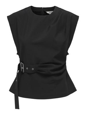 Only Onlterra S/l Belt Top Wvn Sud Tops En Singlets Black