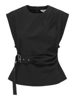Only Onlterra S/l Belt Top Wvn Sud Tops En Singlets Black - thumbnail