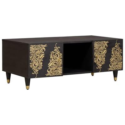 Salontafel Zwart 100 x 54 x 40 cm Massief Mango Hout