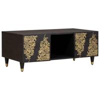 Salontafel Zwart 100 x 54 x 40 cm Massief Mango Hout - thumbnail