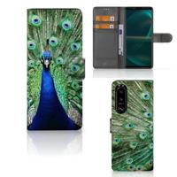 Sony Xperia 5III | Telefoonhoesje | Met pasjeshouder | Pauw - thumbnail