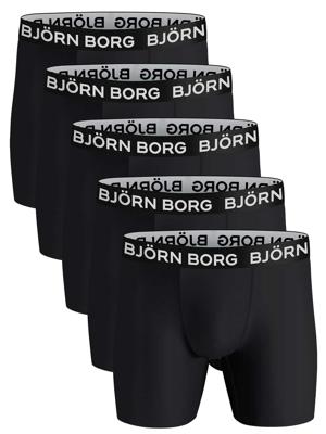 5-Pack - Performance - heren boxershort - Zwart sport heren ondergoed - Sneldrogend microfiber