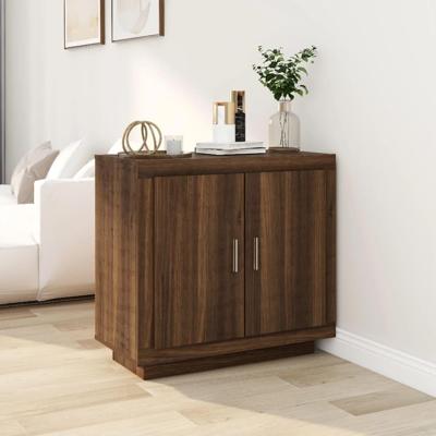 Dressoir 80x40x75 cm bewerkt hout bruin eikenkleur