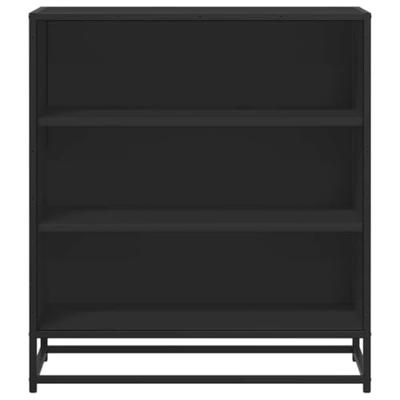 Dressoir 68x35x76 cm bewerkt hout en metaal zwart