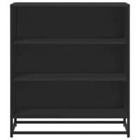 Dressoir 68x35x76 cm bewerkt hout en metaal zwart - thumbnail