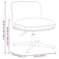 Kantoorstoel draaibaar stof beige - thumbnail