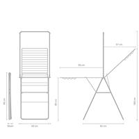 Brabantia HangOn Droogrek 25 Droogruimte Mat Zwart - thumbnail
