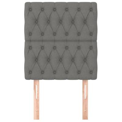 Hoofdborden 2 st 80x7x78/88 cm stof donkergrijs Hoofdborden 2 st 80x7x78/88 cm stof donkergrijs
