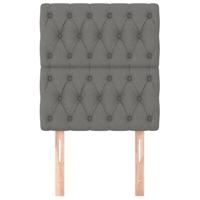 Hoofdborden 2 st 80x7x78/88 cm stof donkergrijs - thumbnail