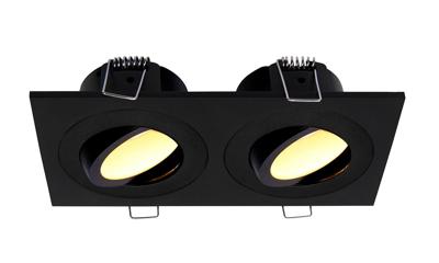 Inbouwspot Dubbel Wiesbaden Spotz Dimbaar IP65 Mat Zwart