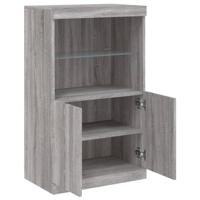 Dressoir met LED-verlichting 60,5x37x100 cm grijs sonoma eiken - thumbnail