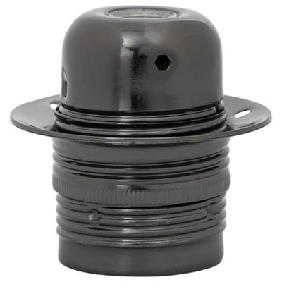 Lamphouders 2 st glanzend zwart E27