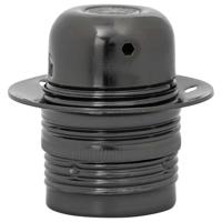 Lamphouders 2 st glanzend zwart E27 - thumbnail