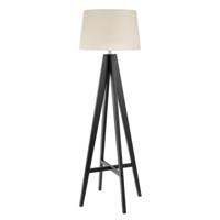 Searchlight Landelijke vloerlampEasel 148cm zwart met taupe - EU3540BR - thumbnail