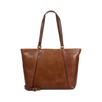 Burkely Fine Florence Wide Tote 15.6"-Chestnut