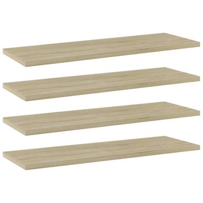 Wandschappen 4 st 60x20x1,5 cm spaanplaat sonoma eikenkleurig