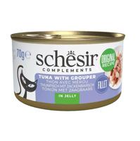 SCHESIR Tuna with grouper in jelly - nat kattenvoer - 70g - thumbnail