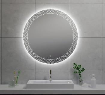 Badkamerspiegel Wiesbaden Deco Rond met LED Verlichting Condensvrij 80 cm Badkamerspiegel Wiesbaden Deco Rond met LED Verlichting Condensvrij 80 cm