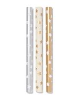 HEMA Cadeaupapier 50x200cm sterren - 3 stuks (multi) - thumbnail