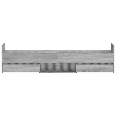 Bedframe met hoofd- en voeteneinde grijs sonoma 90x200 cm