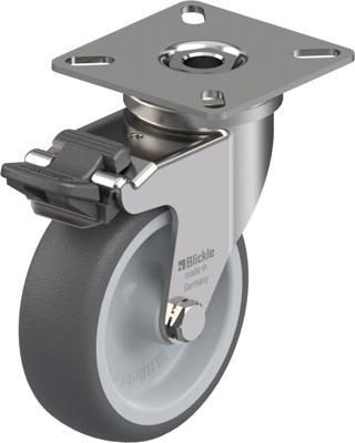 Blickle LPXA-PATH 75G-FI Zwenkwiel met rem Wieldiameter: 75 mm Draagvermogen (max.): 75 kg 1 stuk(s)
