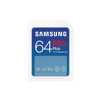Samsung Pro Plus SD Card 64GB SD-Kaart Wit Samsung Pro Plus SD Card 64GB SD-Kaart Wit
