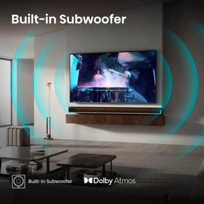 Hisense 75U7Q TV 75 inch, 4K mini led ULED, Smart TV, Hi-View AI Engine, 144 Hz Game Mode Pro, FreeSync Premium, ingebouwde subwoofer, Dolby Vision IQ Atmos, Airplay, spraakherkenning [2025]
