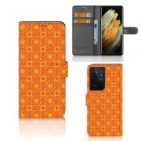 Samsung Galaxy S21 Ultra | Telefoon Hoesje | Batik Oranje - thumbnail