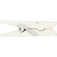 Creativ Company Mini wasknijper, afm 35x7 mm, dikte 9 mm, wit, 20 stuk/ 1 doos - thumbnail