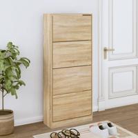 VidaXL Schoenenkast 63x24x147 cm bewerkt hout sonoma eikenkleurig - thumbnail