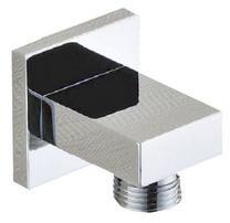 Luxe messing muur doucheaansluiting vierkant 1/2