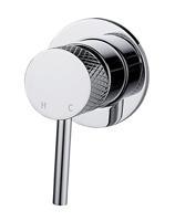 Inbouw Mengkraan Wiesbaden Ribbd Zonder Uitloop Chroom - thumbnail