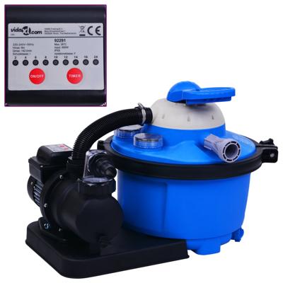 VidaXL Zandfilterpomp met timer 450 w 25 l
