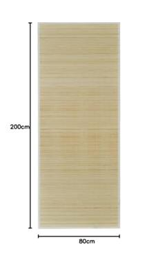 Tapijt rechthoekig 80x200 cm bamboe naturel Tapijt rechthoekig 80x200 cm bamboe naturel